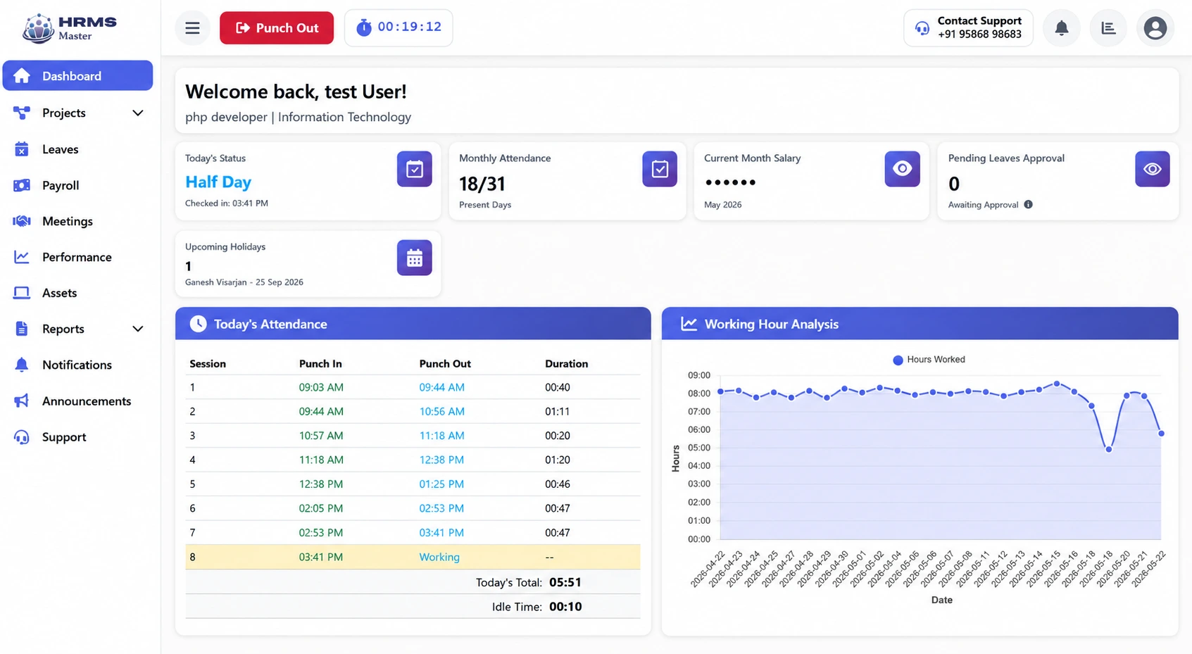 HRMS Dashboard